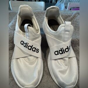 Adidas Womens white Slip-On Athletic Shoes